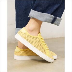Soludos Yellow Ibiza Mesh Sneakers Shoes